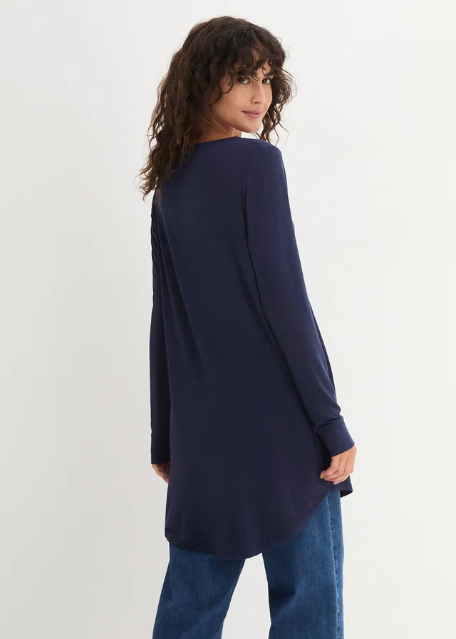 T-shirt viscose long, manches longues • bleu foncé • product-page.page-title-suffix