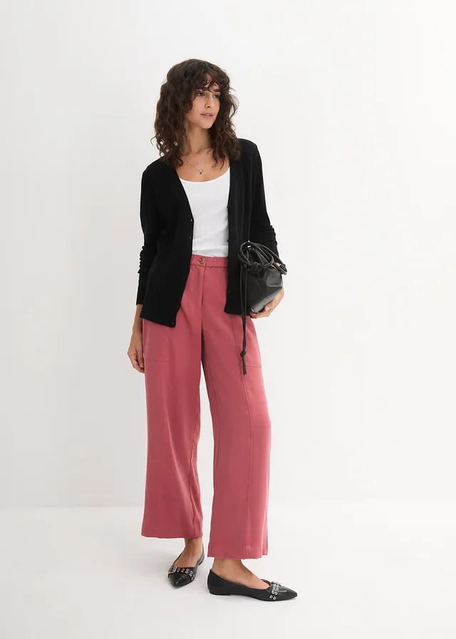 Gilet boutonné en maille fine, Couleur: noir