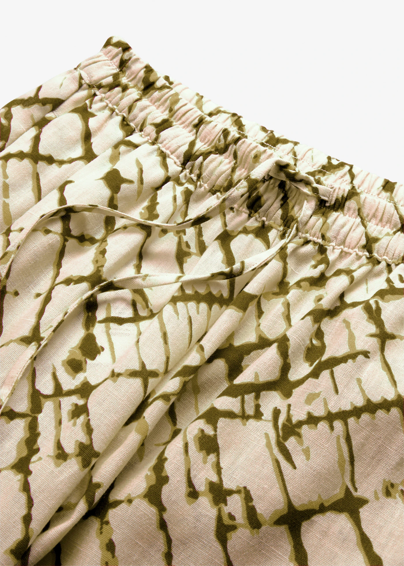 Široké kalhoty s potiskem • tmavě mechová/přírodní s potiskem • bonprix obchod