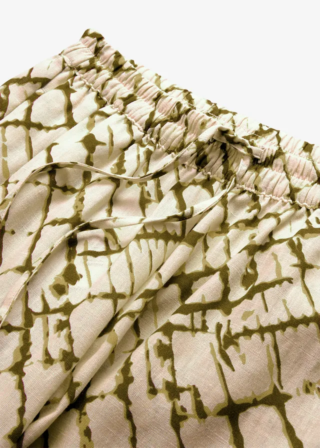 Pantalon ample avec imprimé • vert mousse foncé-écru imprimé • product-page.page-title-suffix