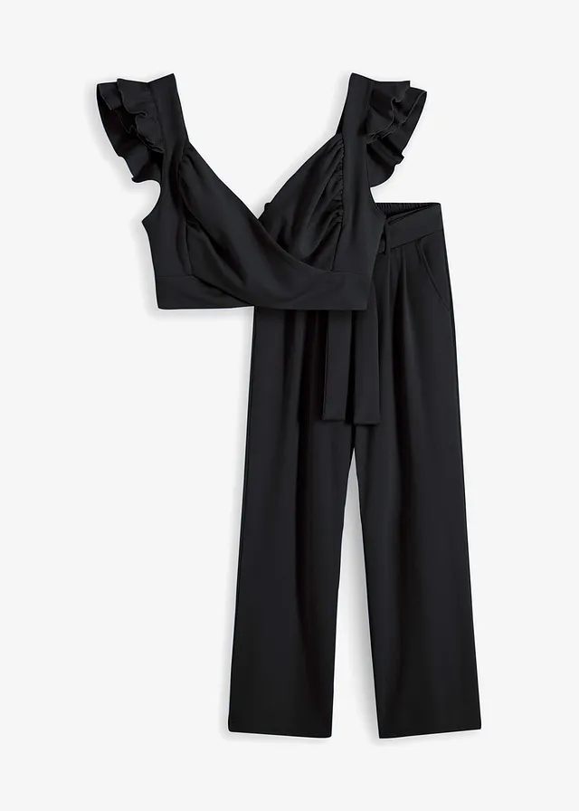 Shirt en broek (2-dlg. set), Kleur: zwart