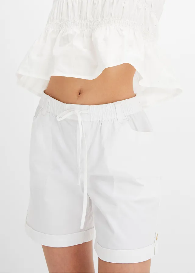 Bermuda coton avec taille élastiquée • blanc • product-page.page-title-suffix