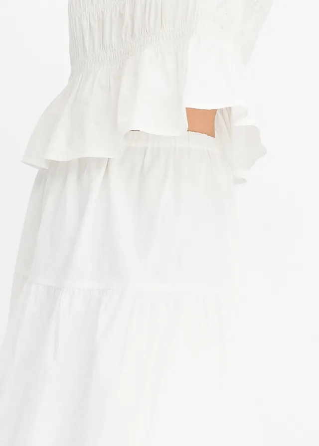 Jupe étagée avec broderies anglaises • blanc • product-page.page-title-suffix