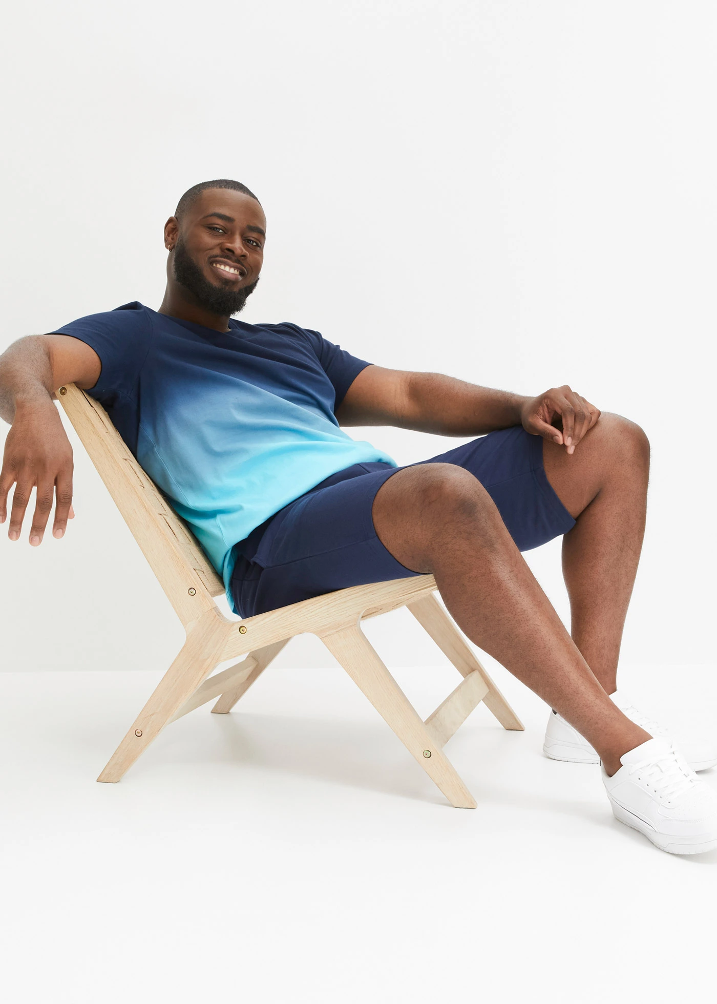 Tričko a teplákové bermudy (2dílná souprava) • tmavě modrá /aqua plus size • bonprix obchod