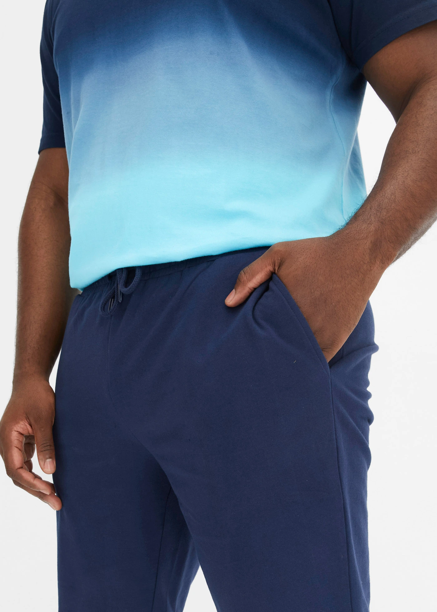 Tričko a teplákové bermudy (2dílná souprava) • tmavě modrá /aqua plus size • bonprix obchod