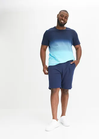 Tričko a teplákové bermudy (2dílná souprava) • tmavě modrá /aqua plus size • bonprix obchod