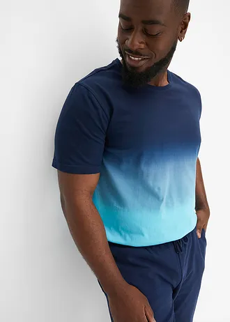 Tričko a teplákové bermudy (2dílná souprava) • tmavě modrá /aqua plus size • bonprix obchod