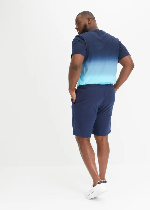 Tricou și bermude casual (set/2 piese), culoare: bleumarin-acvamarin