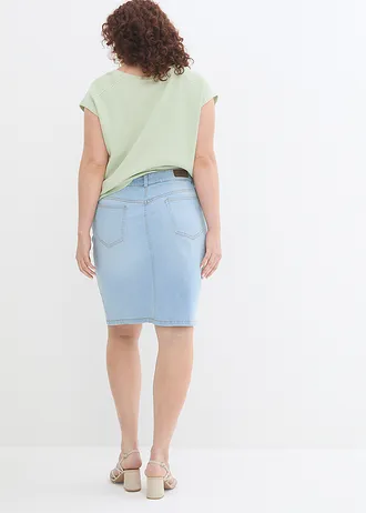 Stretch spijkerrok, Kleur: ijsblauw denim used