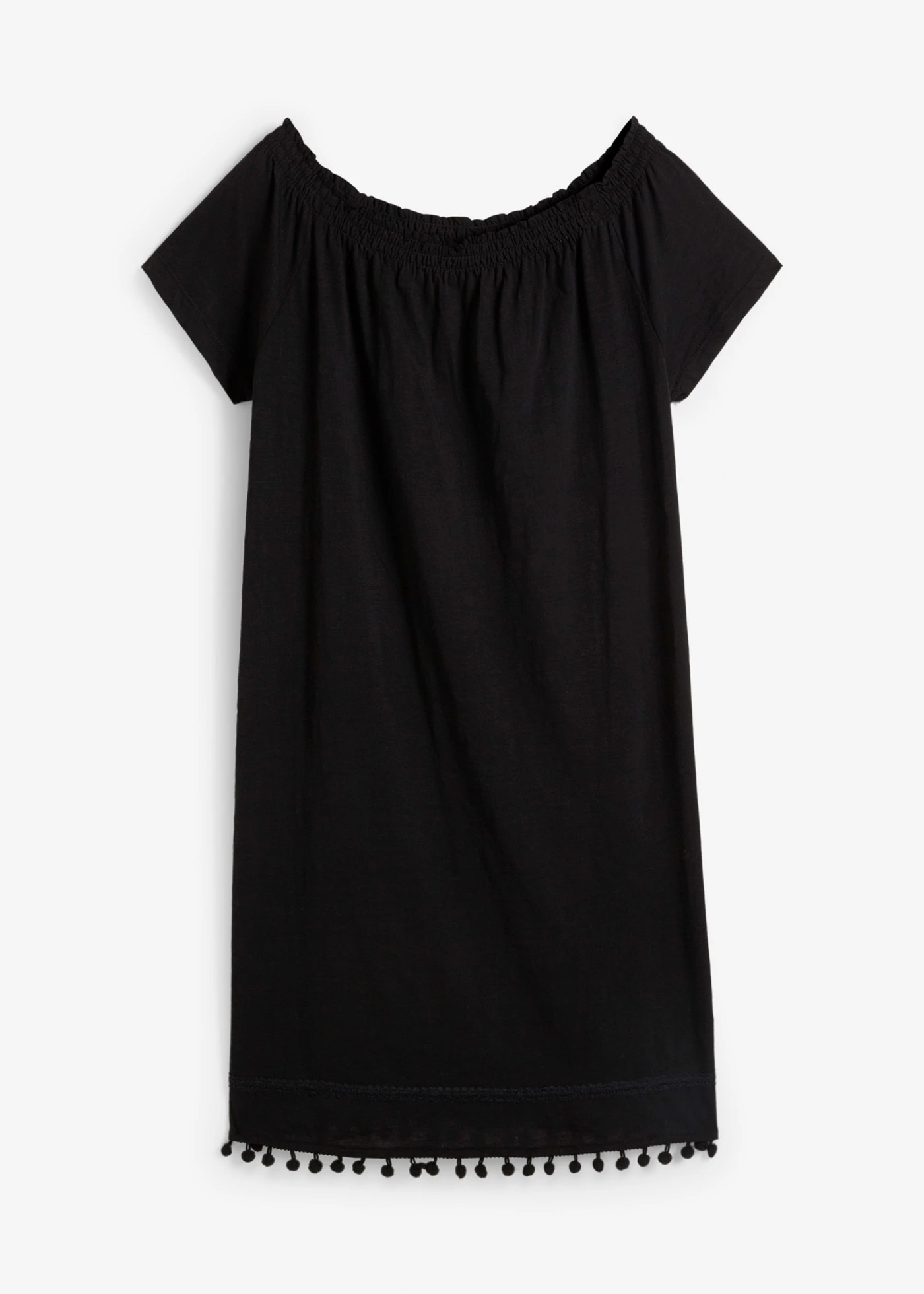 Rochie Carmen din jerse • negru • magazin bonprix