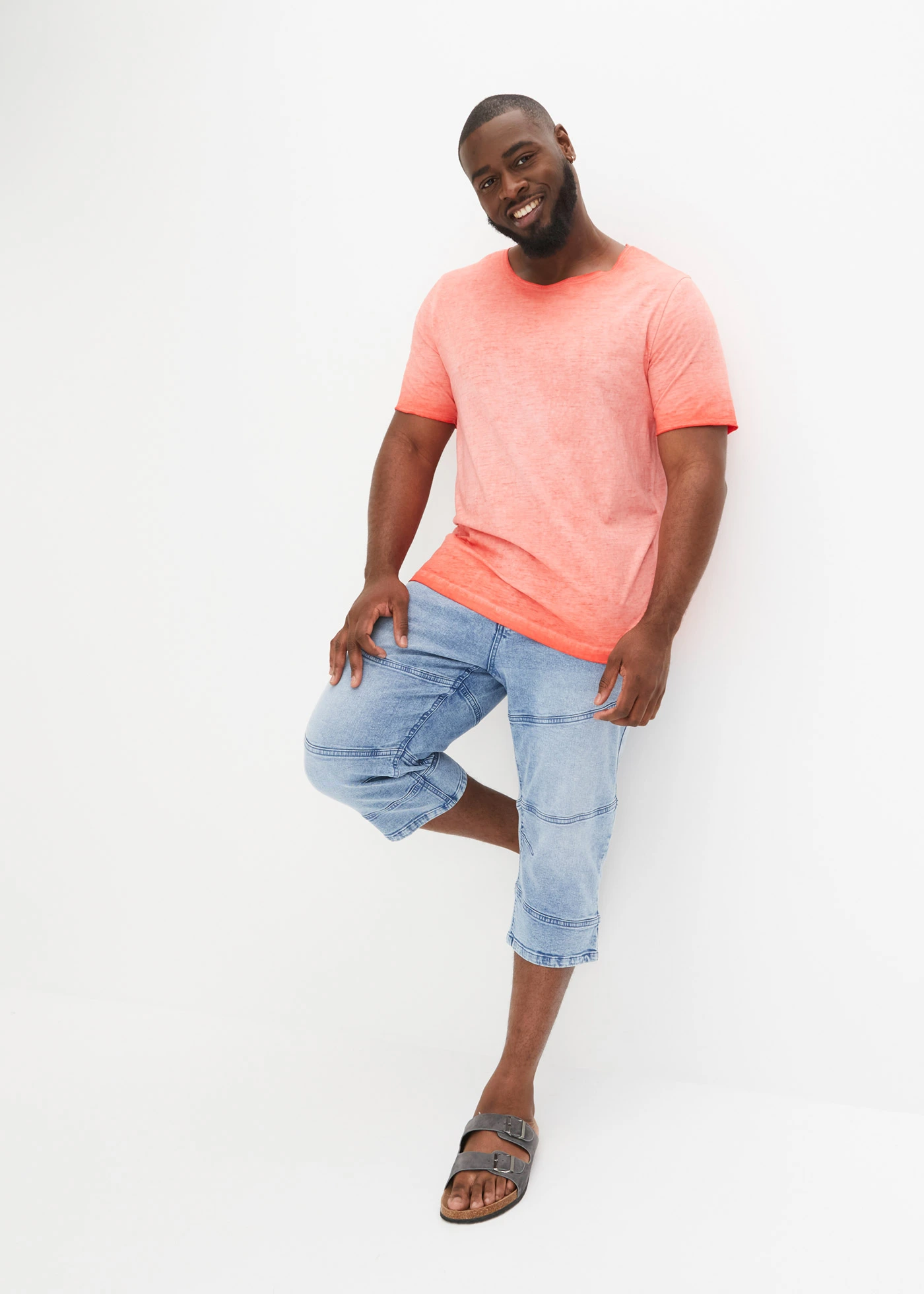 Tričko v sepraném vzhledu, z čisté organické bavlny • skořicově červená used • bonprix obchod