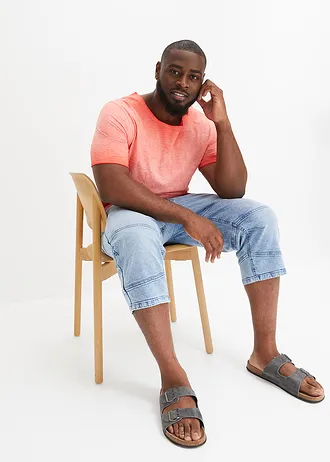 Tričko v sepraném vzhledu, z čisté organické bavlny • skořicově červená used • bonprix obchod