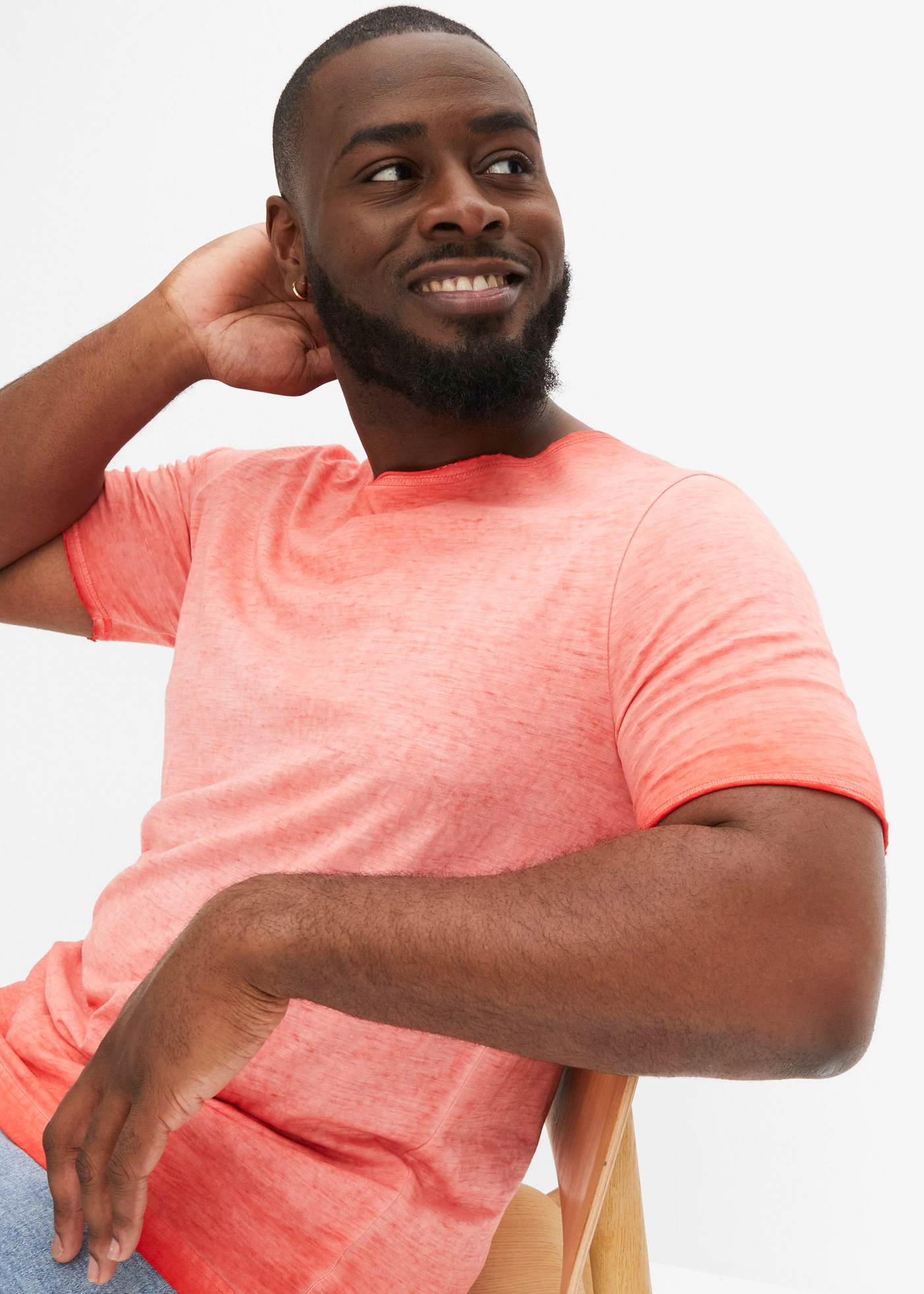 Tričko v sepraném vzhledu, z čisté organické bavlny • skořicově červená used • bonprix obchod