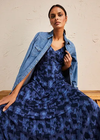 Midi šaty s potiskem • tmavě modrá /indigo/džínově modrá • bonprix obchod