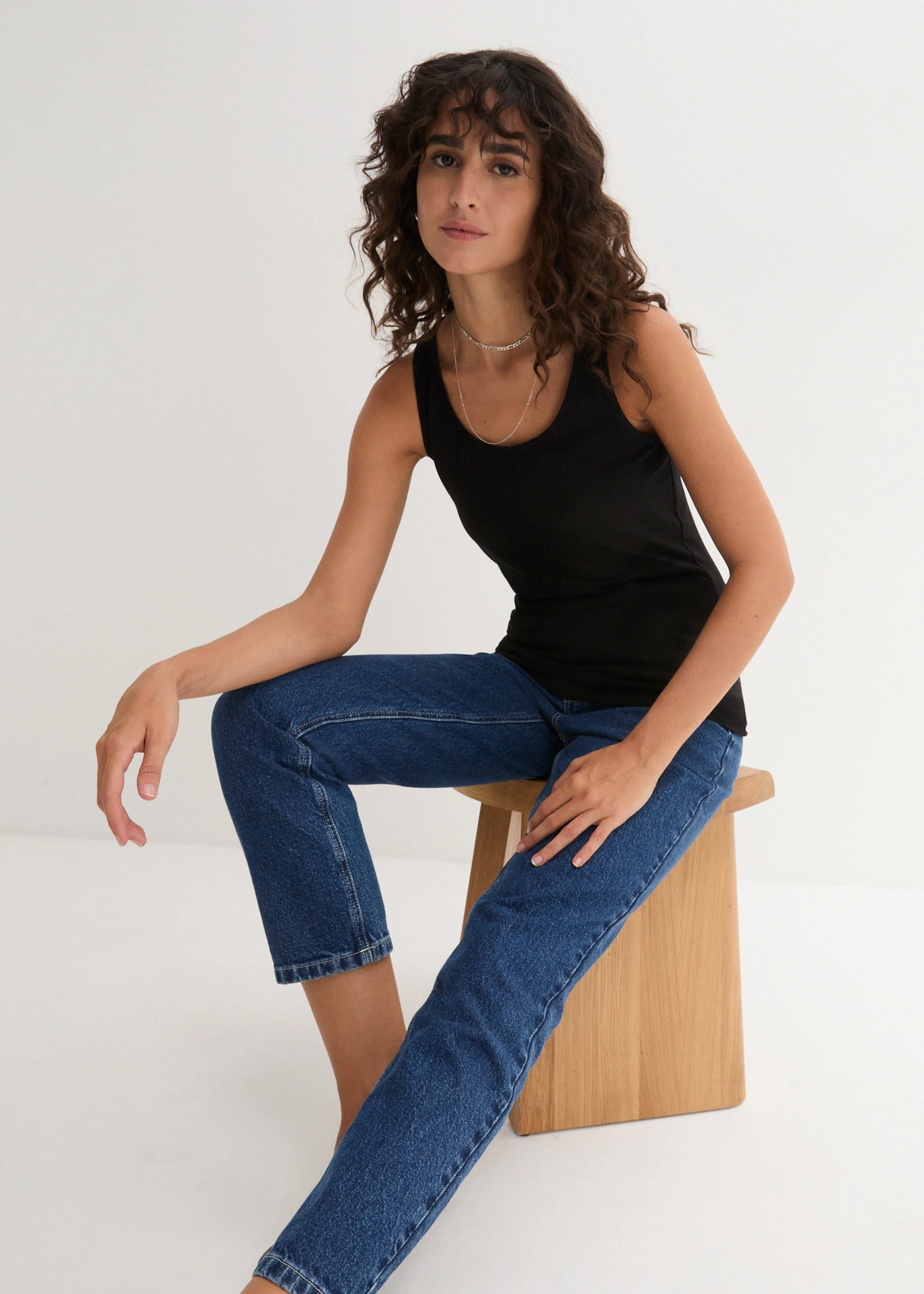 Tanktop (set van 2) • zwart • bonprix online shop