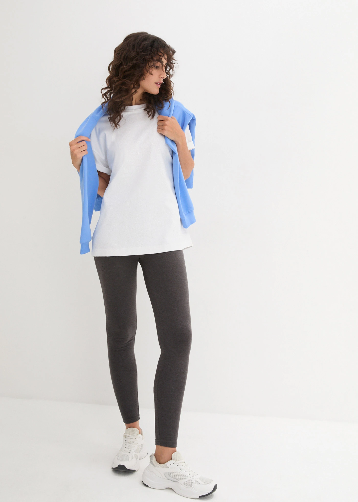 Legging (set van 2) • antraciet gemêleerd+zwart • bonprix online shop