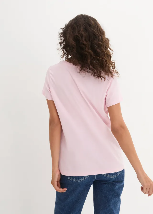 Lot de 5 T-shirts col rond • rose cristal + menthe pastel + turquoise mat + mauve fumé + blanc • product-page.page-title-suffix