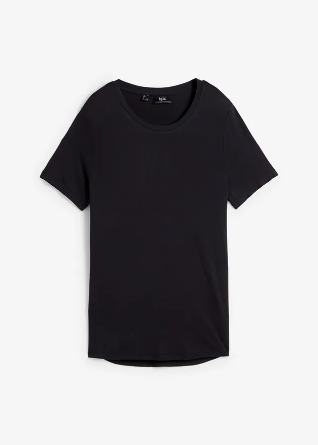 T-shirt long en viscose douce • noir • Boutique bonprix