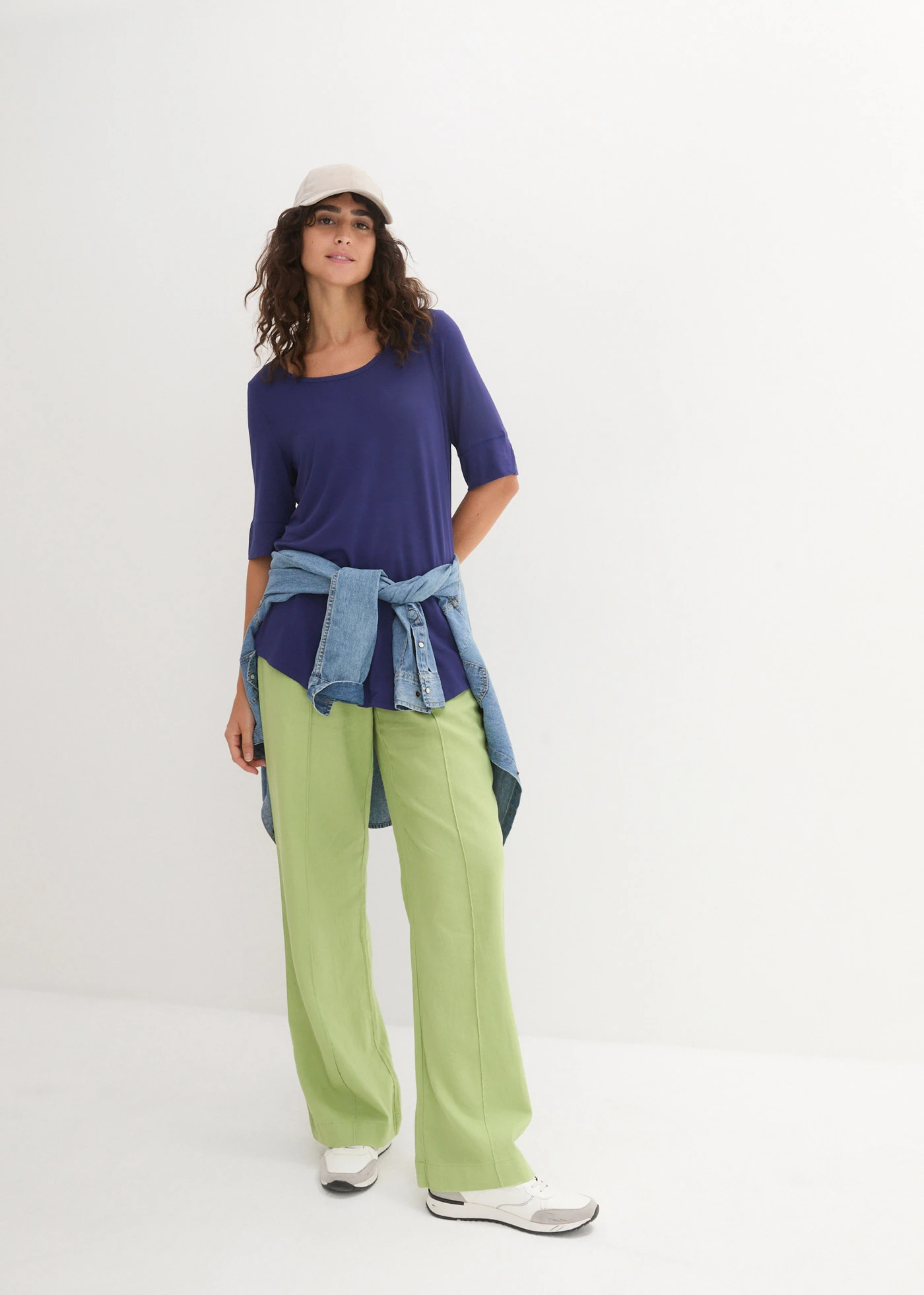 Dlouhé triko z měkké viskózy • půlnoční modrá • bonprix obchod