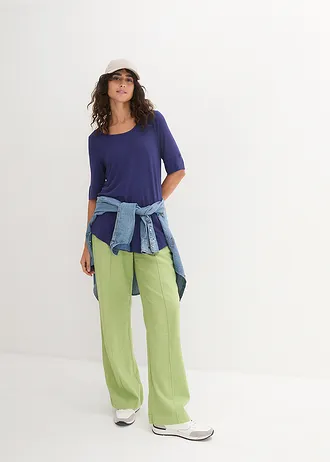 Longshirt van zachte viscose, Kleur: middernachtsblauw.