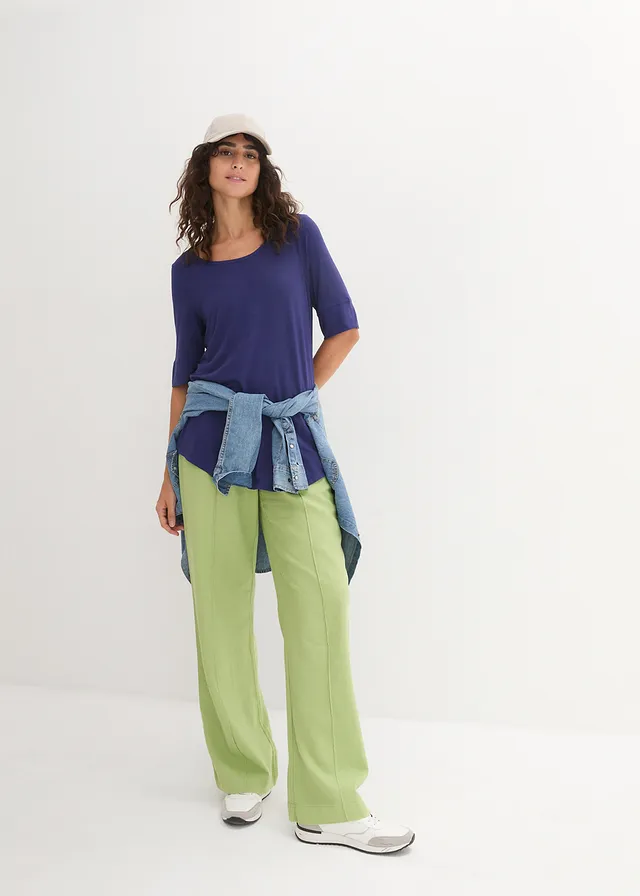 Longshirt van zachte viscose, Kleur: middernachtblauw