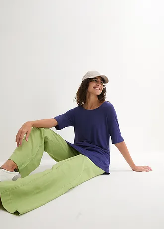 Dlouhé triko z měkké viskózy • půlnoční modrá • bonprix obchod