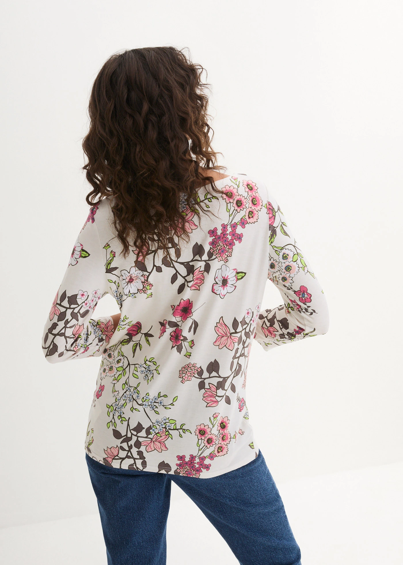 Shirt met bloemenprint • wolwit gebloemd • bonprix online shop