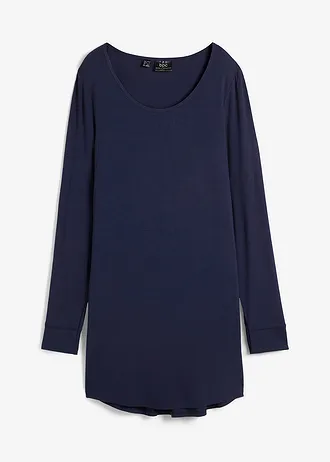 Longshirt met lange mouwen, Kleur: donkerblauw