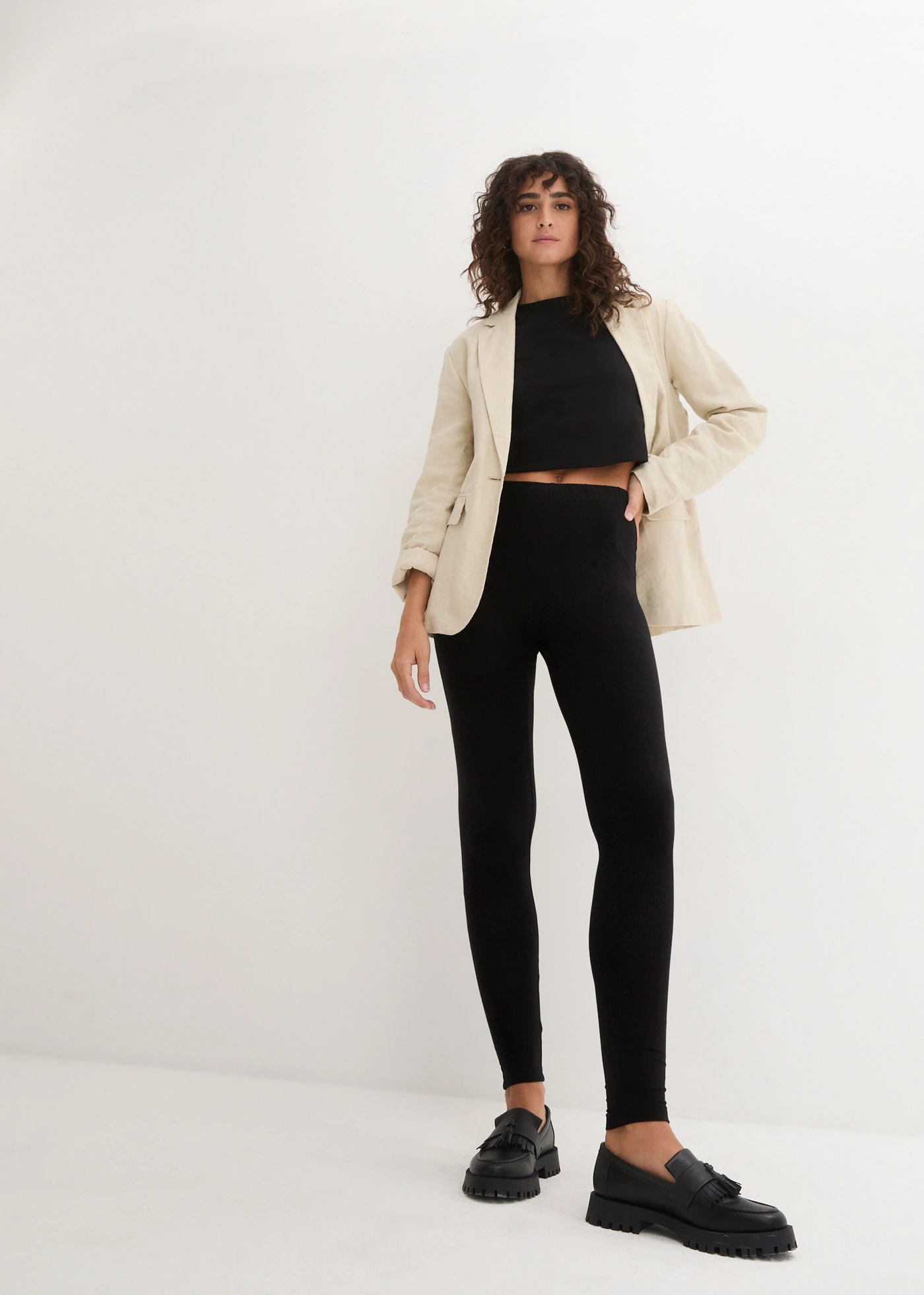 Legging (set van 2) • donkerblauw+zwart • bonprix online shop