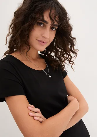 Džersejové šaty z bio bavlny so strečom • čierna • obchod bonprix