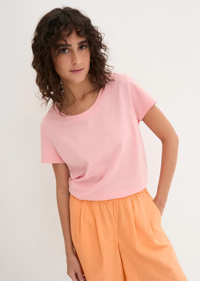 Lot de 5 T-shirts col rond • rose pâle + mauve clair + menthe + jaune elfique + bleu foncé • product-page.page-title-suffix