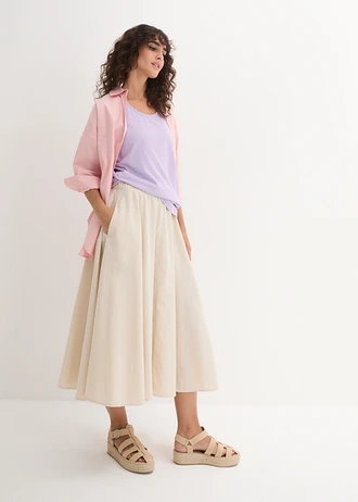 Długi top (5 sztuk) • jasny fioletowy+dymny szałwiowy+jasnoróżowy kryształowy+czarny+biały • sklep bonprix