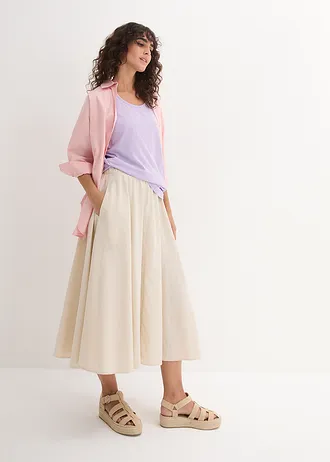 Katoenen longtop (set van 5), Kleur: lichtviolet+rooksalie+kristalroze+zwart+wit