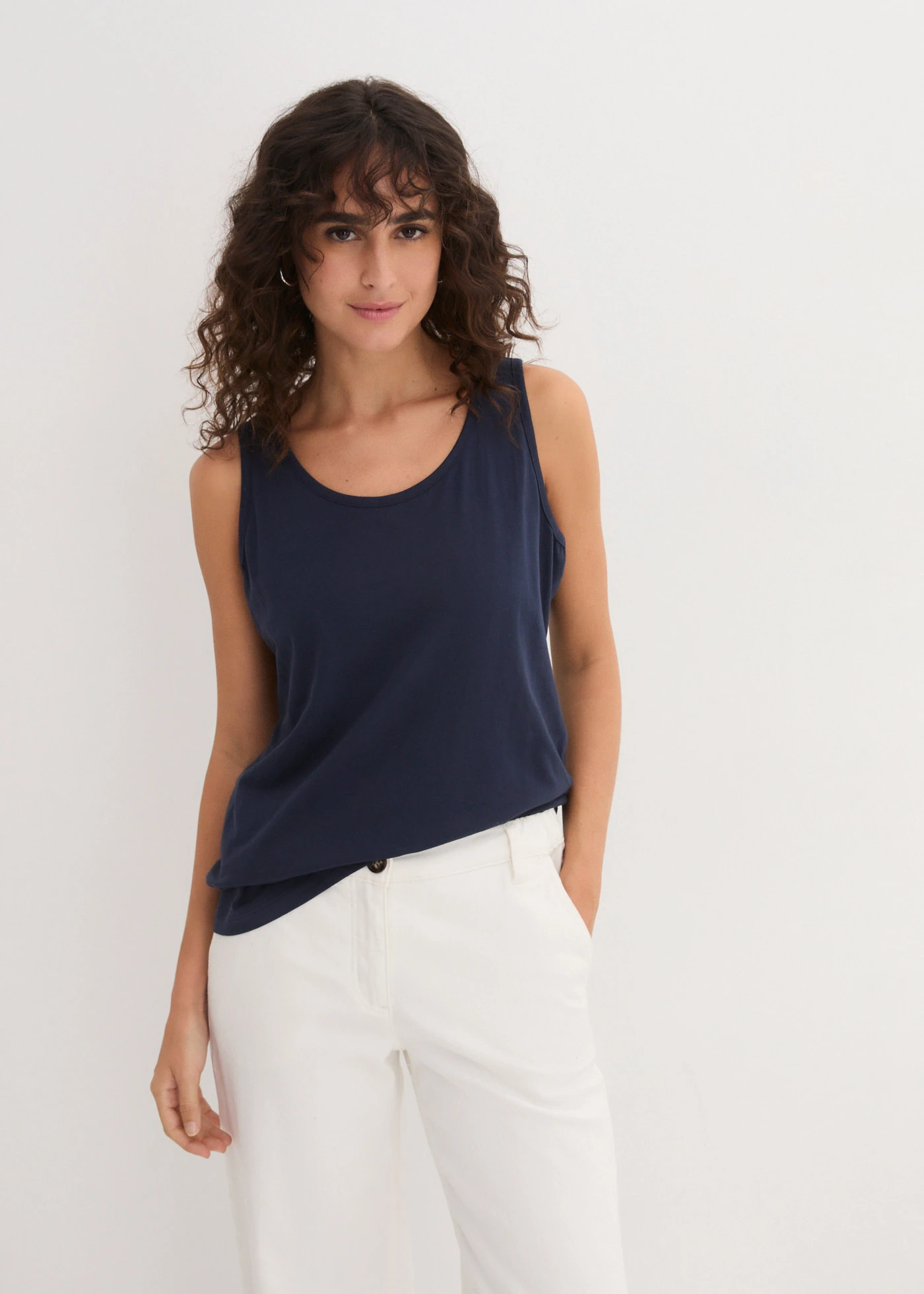 Katoenen longtop (set van 5) • hibiscuspink+lichtgrijs gemêleerd+wit+zwart+donkerblauw • bonprix online shop