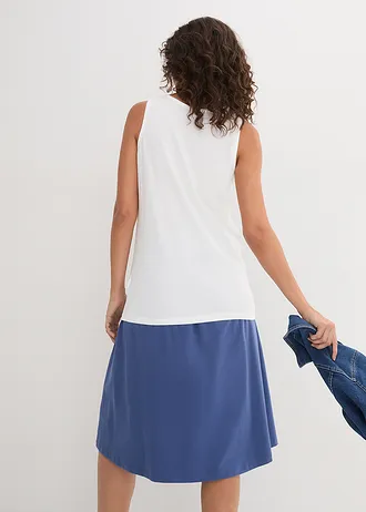 Katoenen longtop (set van 5), Kleur: zwart + zwart + zwart + wit + wit