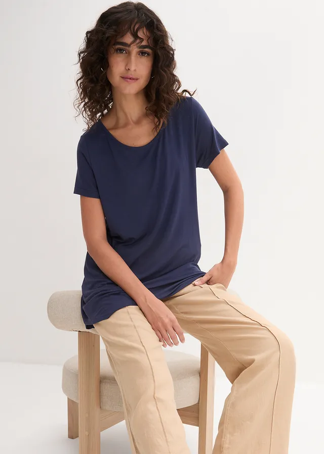 Longshirt, korte mouw • donkerblauw • product-page.page-title-suffix