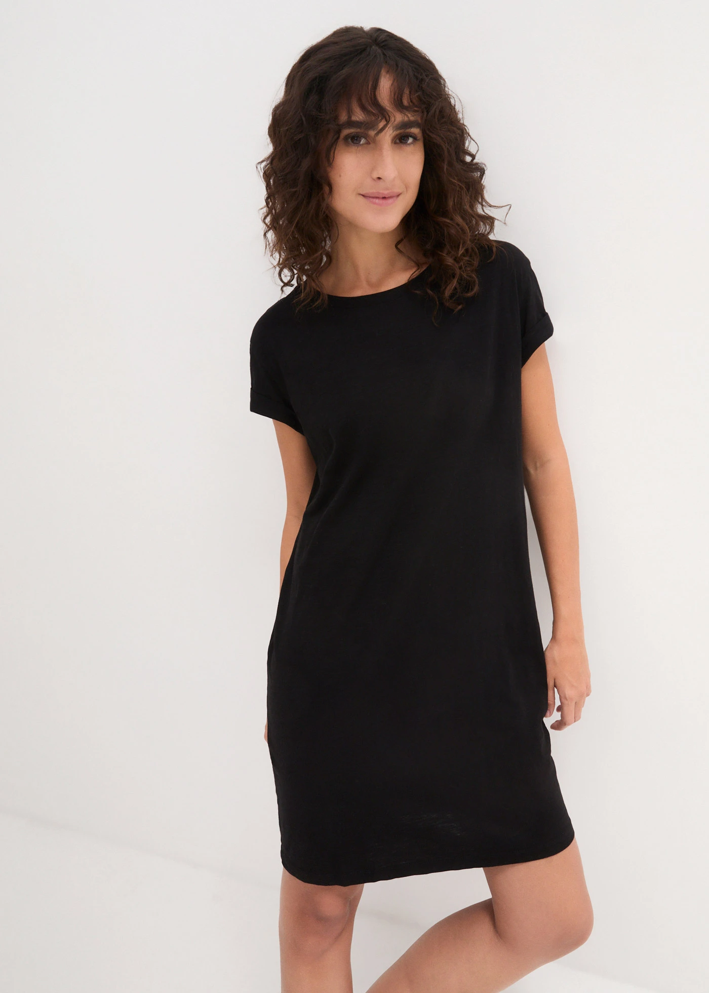 Jersey jurk met biologisch katoen • zwart • bonprix online shop