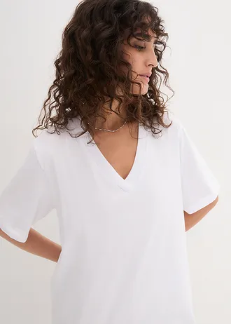 Longshirt (set van 5) • zwart + zwart + zwart + wit + wit • bonprix online shop
