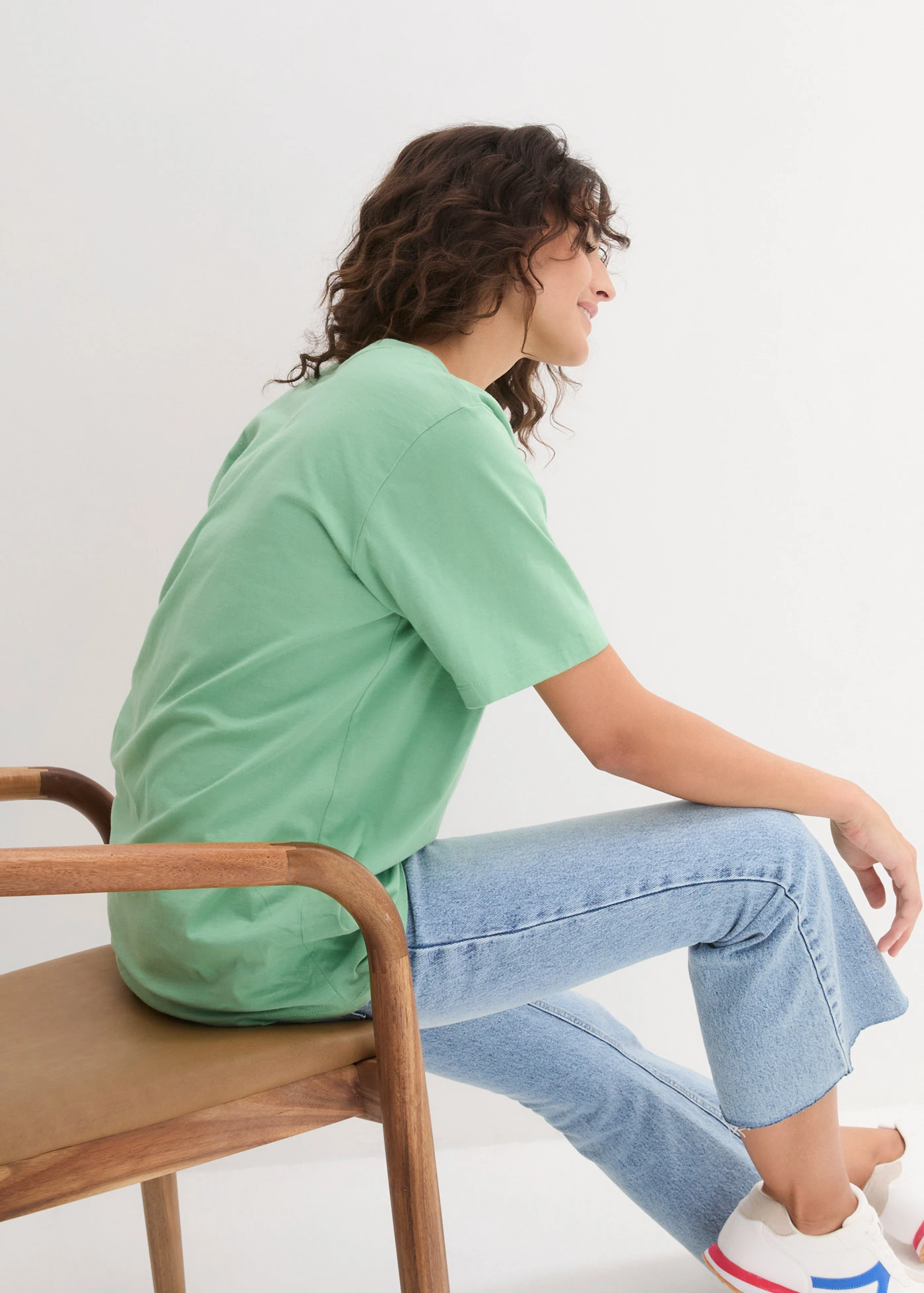 Długi T-shirt (5 szt.) • kremowy jasnoróżowy+kremowy bez+ miętowy+kremowy limonkowy+ciemnoniebieski • sklep bonprix