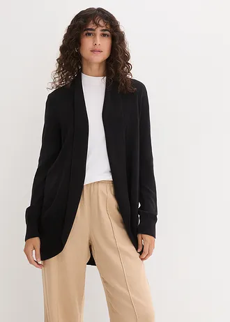 Vest, open gedragen, Kleur: zwart