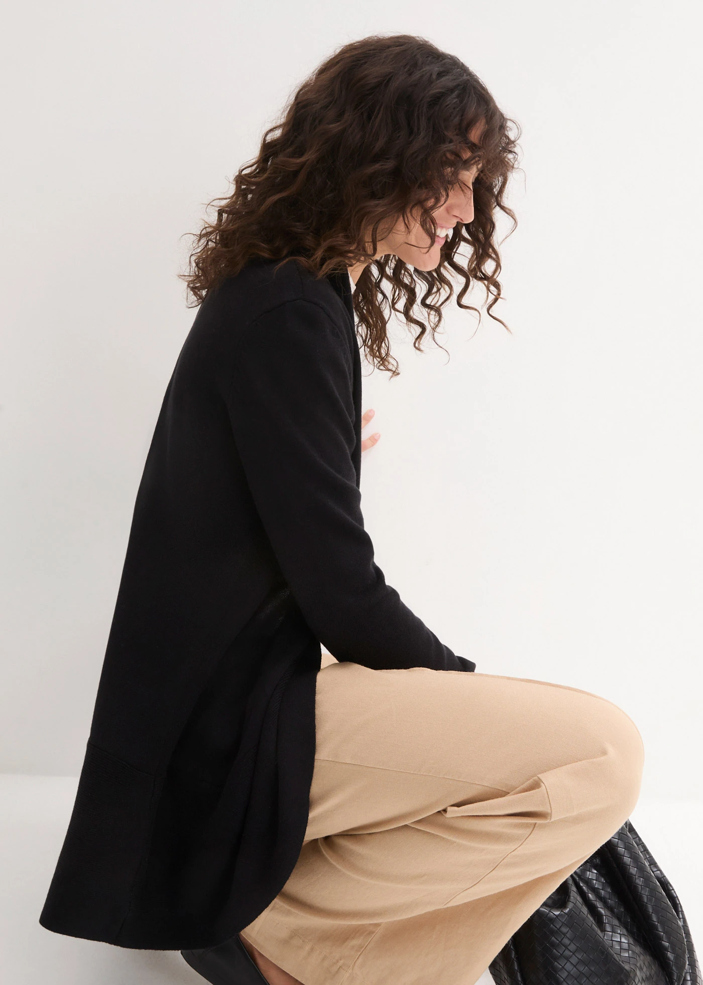 Vest, open gedragen • zwart • bonprix online shop