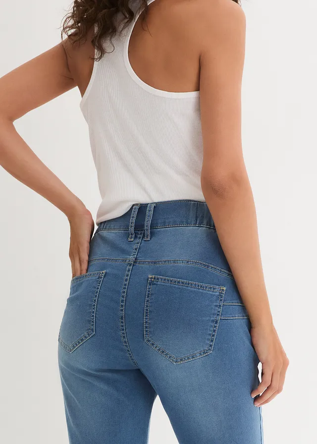 Jean slim taille haute, super extensible • bleu denim used • product-page.page-title-suffix