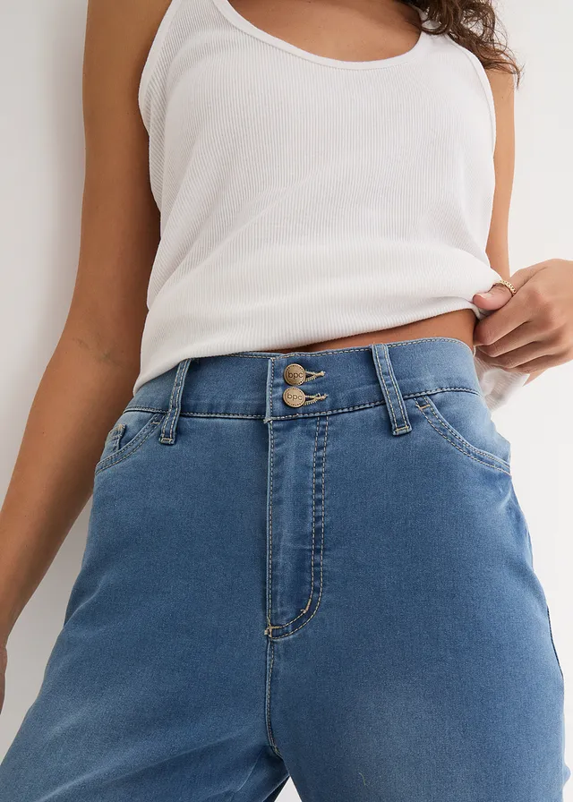 Jean slim taille haute, super extensible • bleu denim used • product-page.page-title-suffix