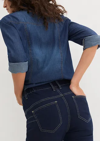 Super strečové džíny Slim Fit, High Waist • tmavý denim • bonprix obchod