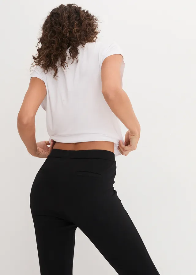 Legging confortable en Punto di Roma • noir • product-page.page-title-suffix