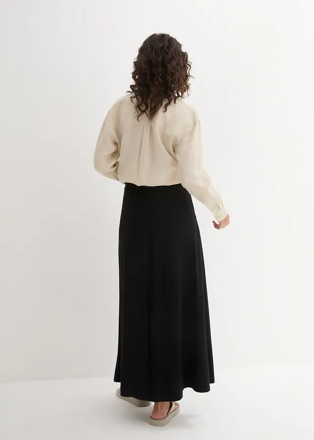 Jupe en jersey viscose, Couleur: noir