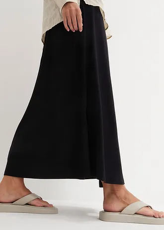Žerzejová sukně ze směsi s viskózou • černá • bonprix obchod