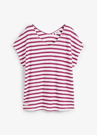 T-shirt 100% lin à manches chauve-souris