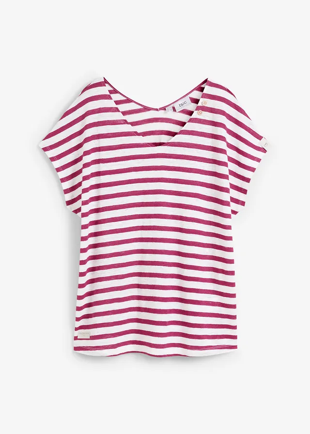 Bluză din in 100% cu mâneci liliac