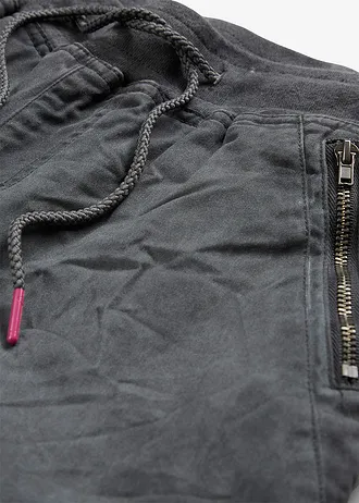 3/4 kalhoty s kontrastní tkaničkou • kouřově šedá • bonprix obchod